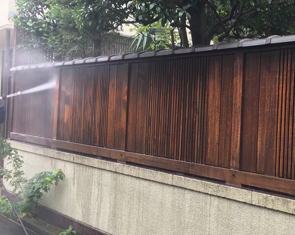 東京都新宿区 O様邸 外構塀塗装工事 画像