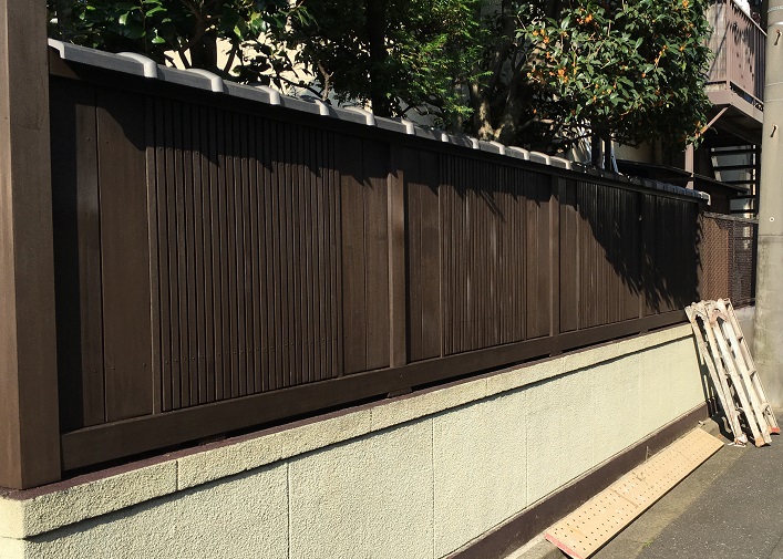 東京都新宿区 O様邸 外構塀塗装工事 画像
